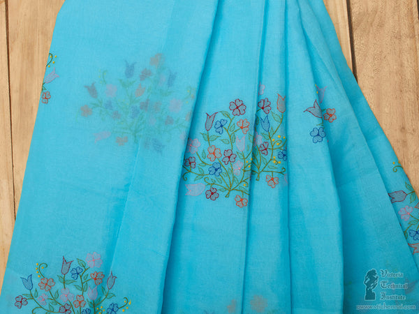 Hand Embroidered Organdy Saree