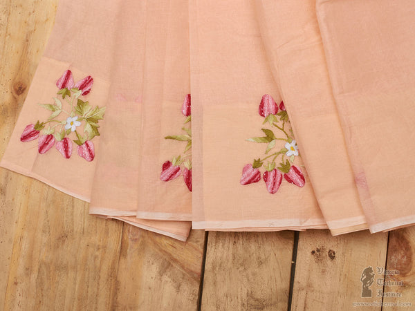 Hand Embroidered Organdy Saree