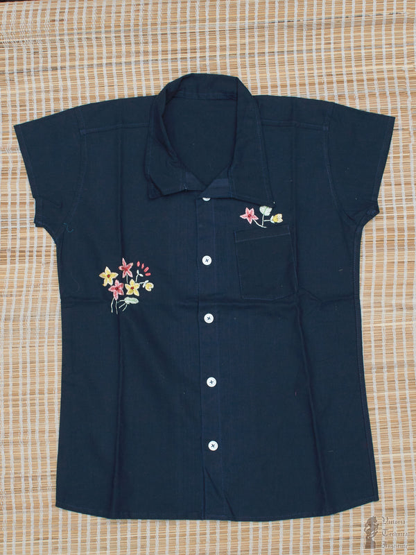 Hand Embroidered Kids Shirt