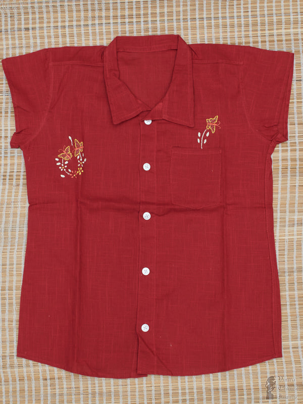 Hand Embroidered Kids Shirt