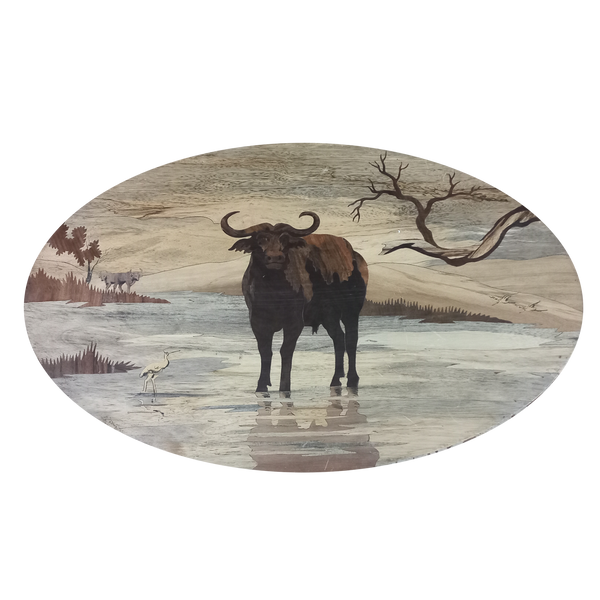 Wooden Patch Work Buffalo Panel 11