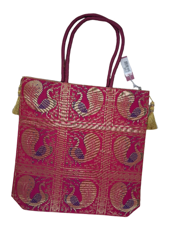 Handicraft Silk Hand Bag/Shoulder/Tote Bag For Ladies/Girls
