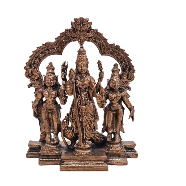 4.5 Copper Murugar Valli Deivanai Set