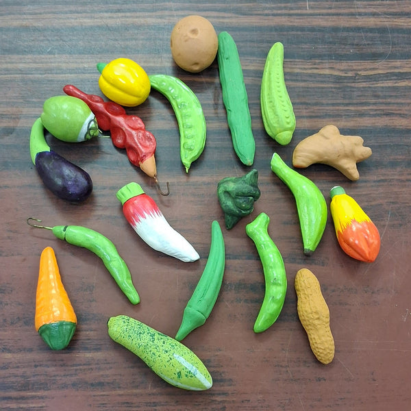 Clay Fruits and Vegetables for Golu Decoration