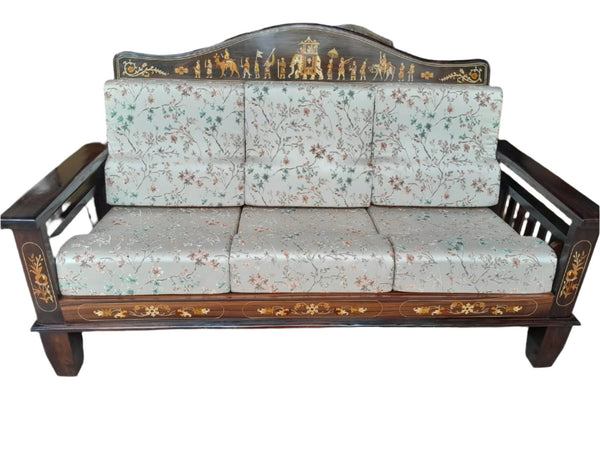 Handmade Wooden Inlaid Sofa Set (3+1+1)