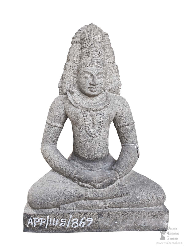 Handmade Granite Stone Lord Shiva Statue