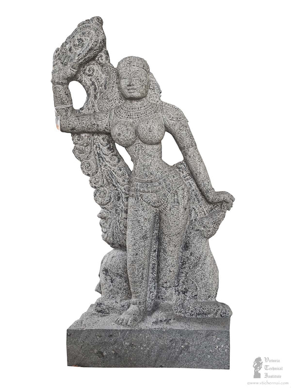 Handmade Granite Stone Goddess Devi Statue