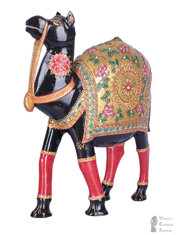 Handmade Wooden Painted Camel 12