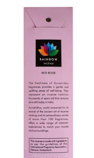 Auroshikha Red Rose Agarbathi / Incense Sticks - 50 Pcs