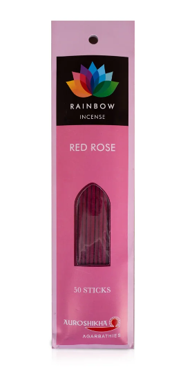 Auroshikha Red Rose Agarbathi / Incense Sticks - 50 Pcs
