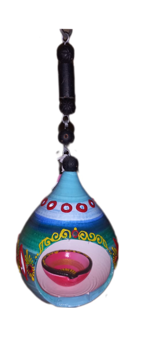 Handmade Terracotta Doom Hanging Kalasam Model Oil Lamp