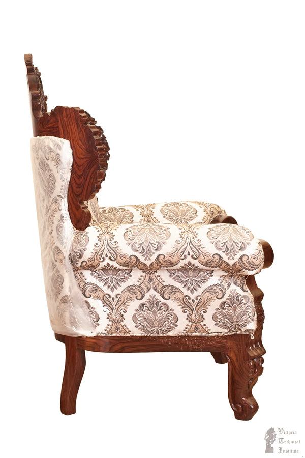 Handmade Wooden Single Seater Majestic Sofa