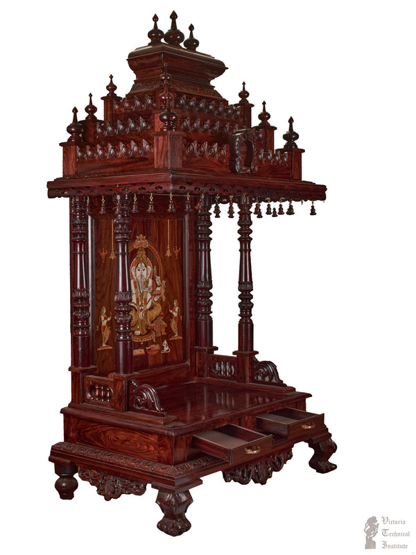 Handmade Wooden Ganesha Mandapam