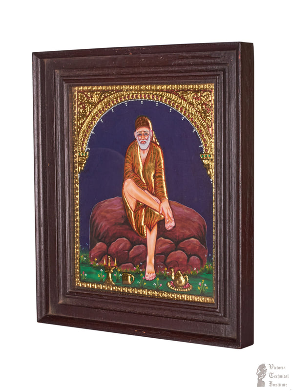 Handmade Shirdi Sai Baba Tanjore Painting