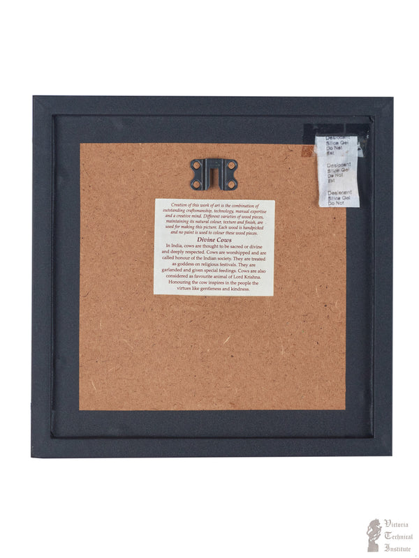 Wooden Cows Patch Work/Carving Frame