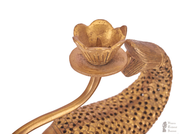 Brass Fish Candle Stand Holder