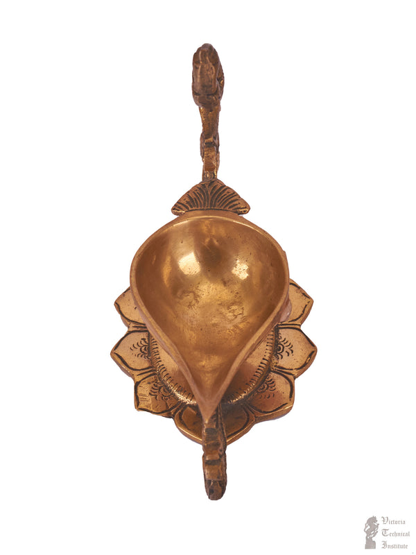 Brass Parrot Design Oil Lamp