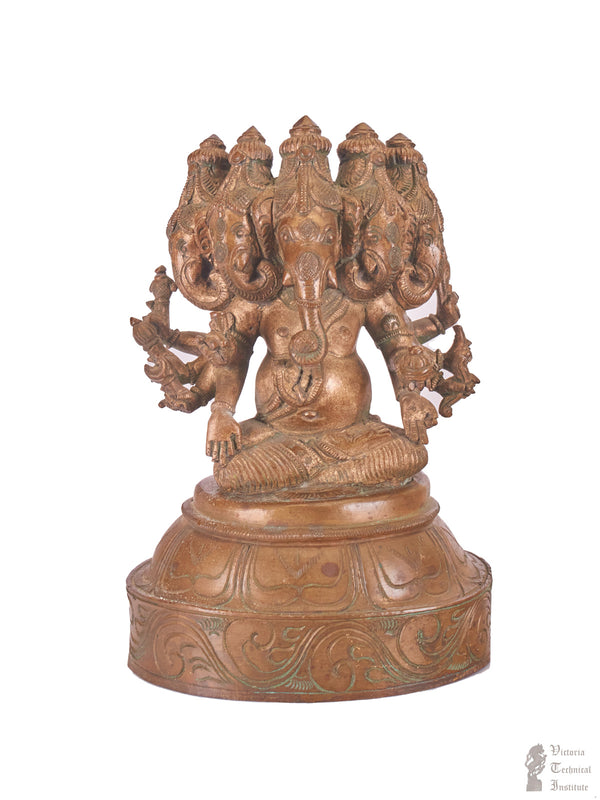 Bronze Panchamuga Ganesha  Statue