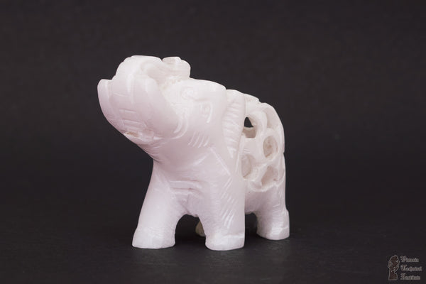 Handcrafted Stone Trunk Up Elephant