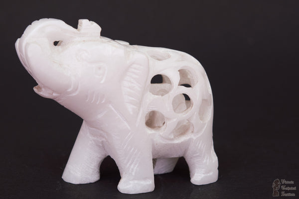 Handcrafted Stone Trunk Up Elephant