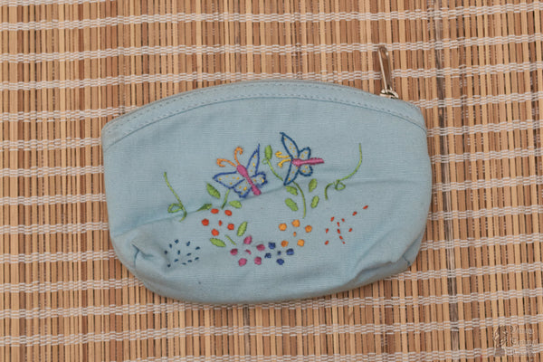 Hand Embroidery Cotton Coin Purse