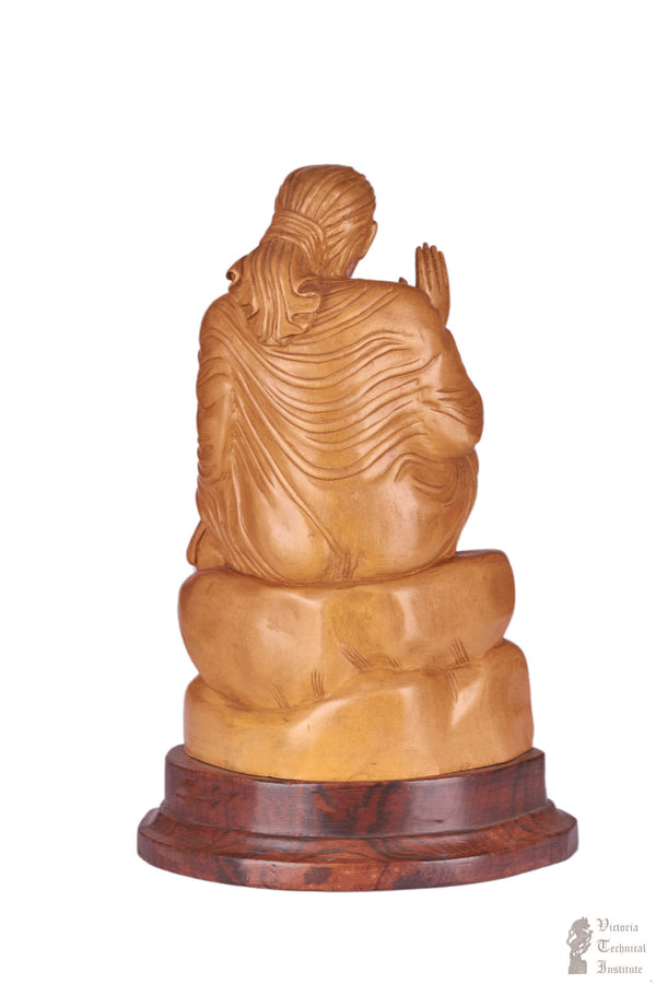 Handmade Wooden Sai Baba Statue