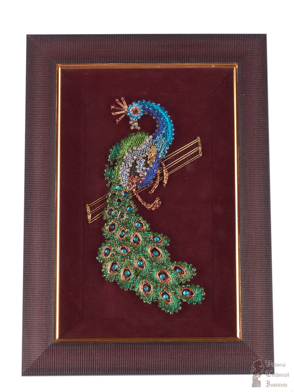 Handmade Peacock Design Nail's and Thread Art for Wall Decor/Home Decor