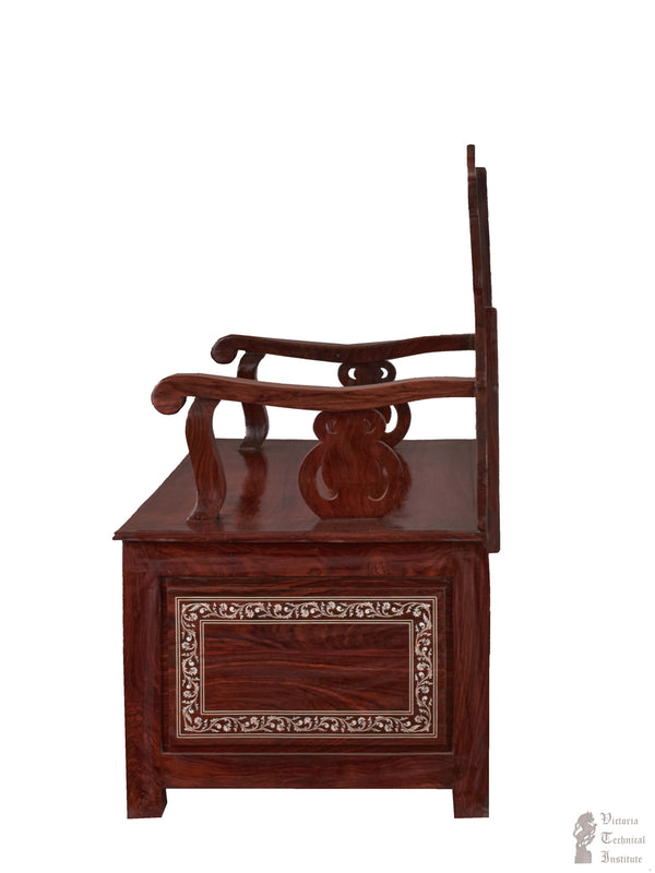 Handmade Wooden Sihasanam Ganesha Changu & Chakra Namam Mandapam