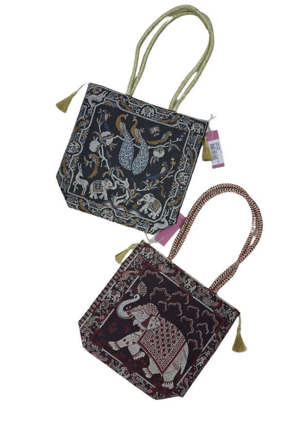 Handicraft Silk Hand Bag/Shoulder/Tote Bag For Ladies/Girls