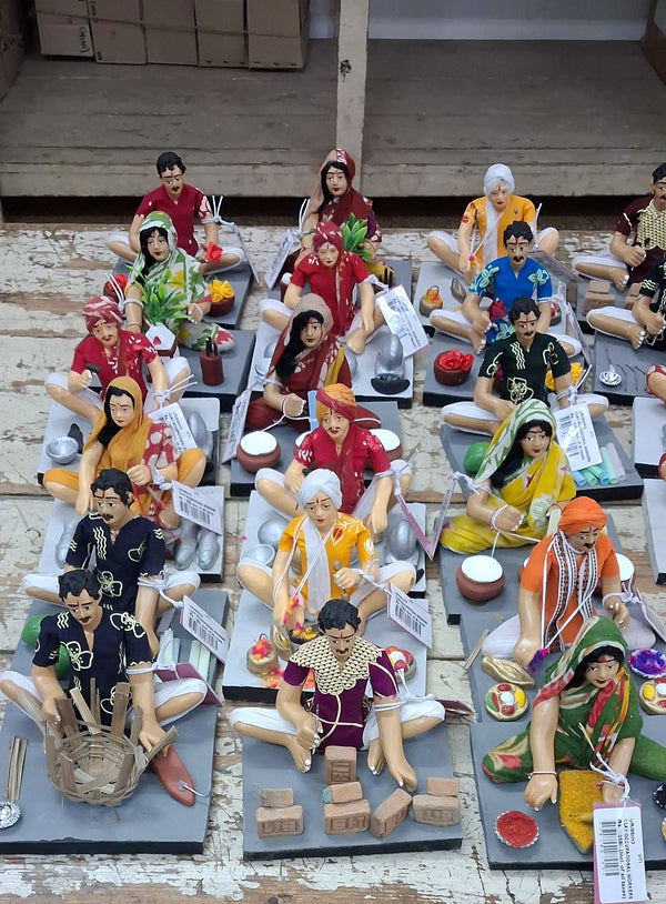 Clay Occupational Worker Navaratri Decoars (Assorted Designs)