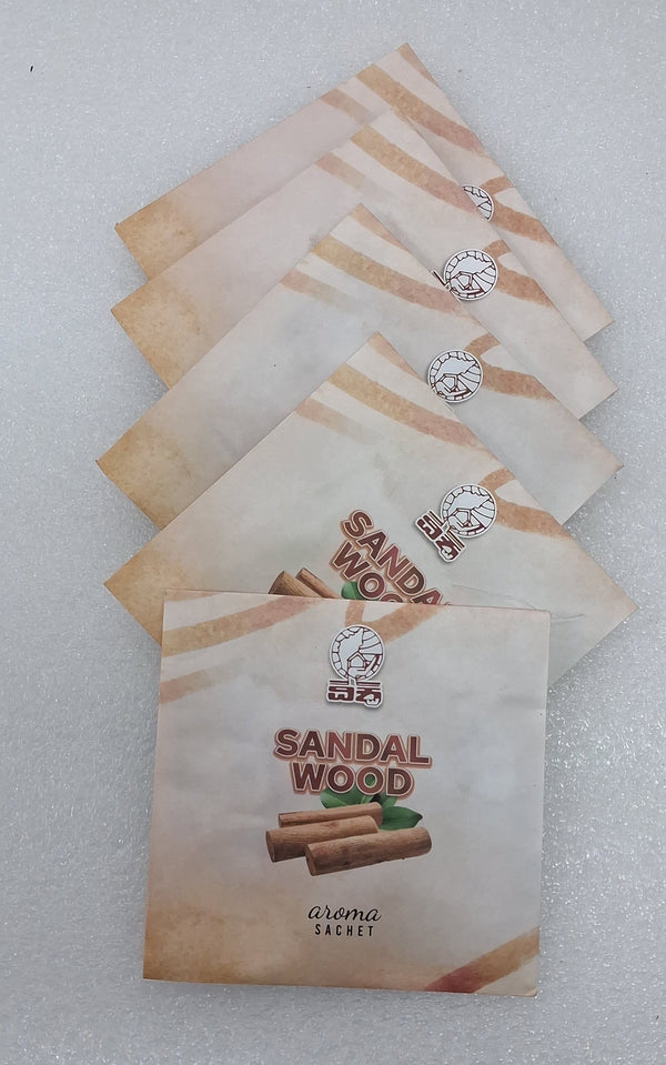 Sandal Fragrance Sachets – Long-Lasting Aroma Fresheners (Pack of 5)