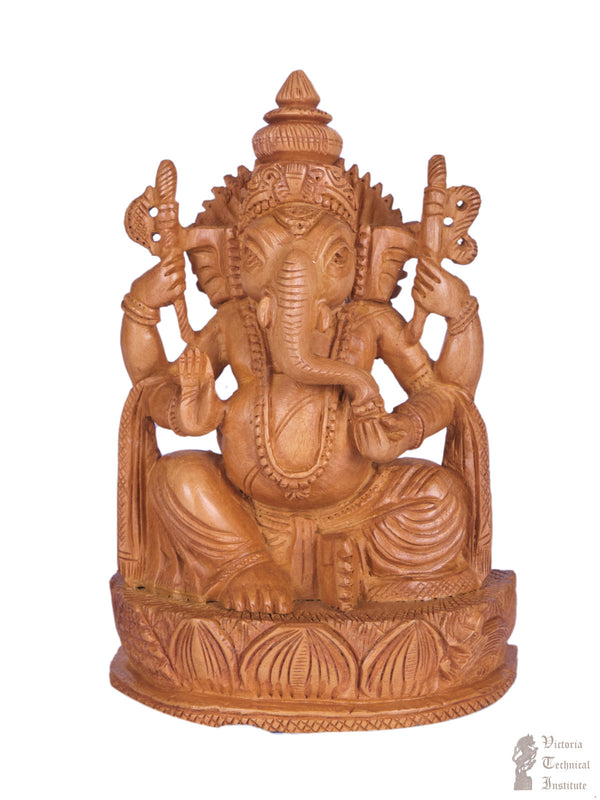 Lord Ganesha on a Multi-Layered Lotus Pedestal 5