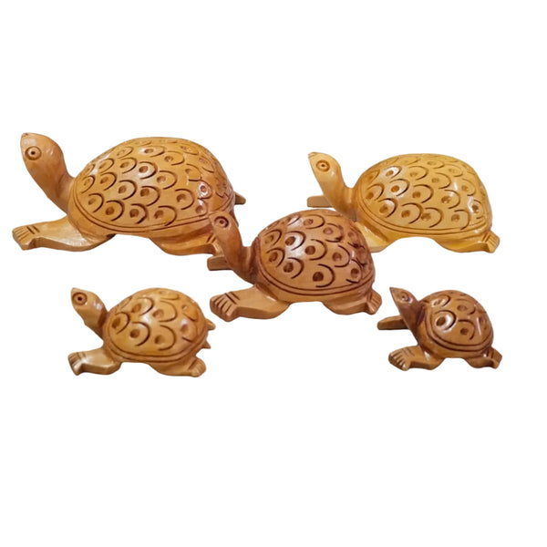 Handmade Wooden Carved Assorted Animals Set (Set of 5)