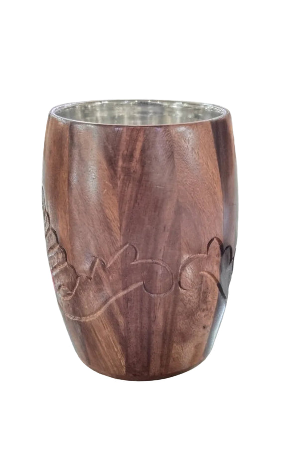 Handmade Sheesham Wood Coffee Mug With Handle