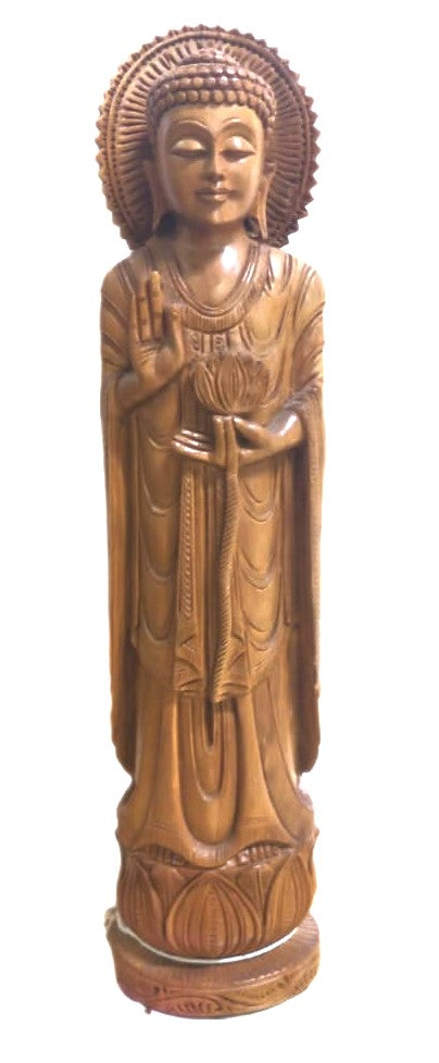 Handmade Sandal Wood Carved Buddha Statue 10