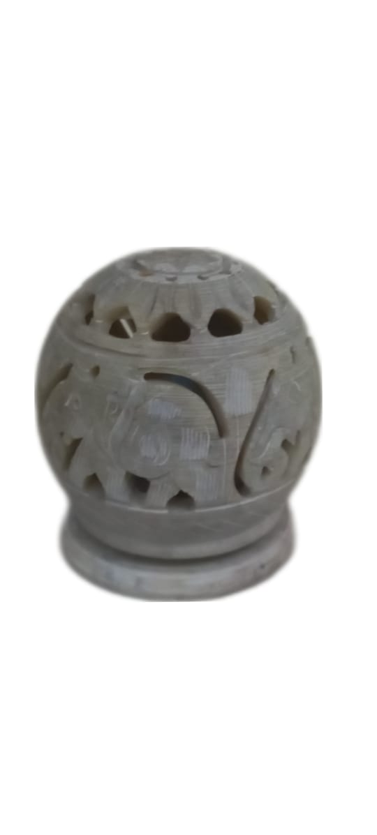 Gorara Stone Carved Candle ball 2.5