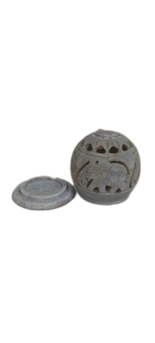 Gorara Stone Carved Candle ball 2.5