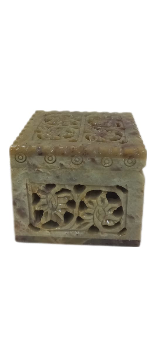 Soap Stone Carved  Box 2.5