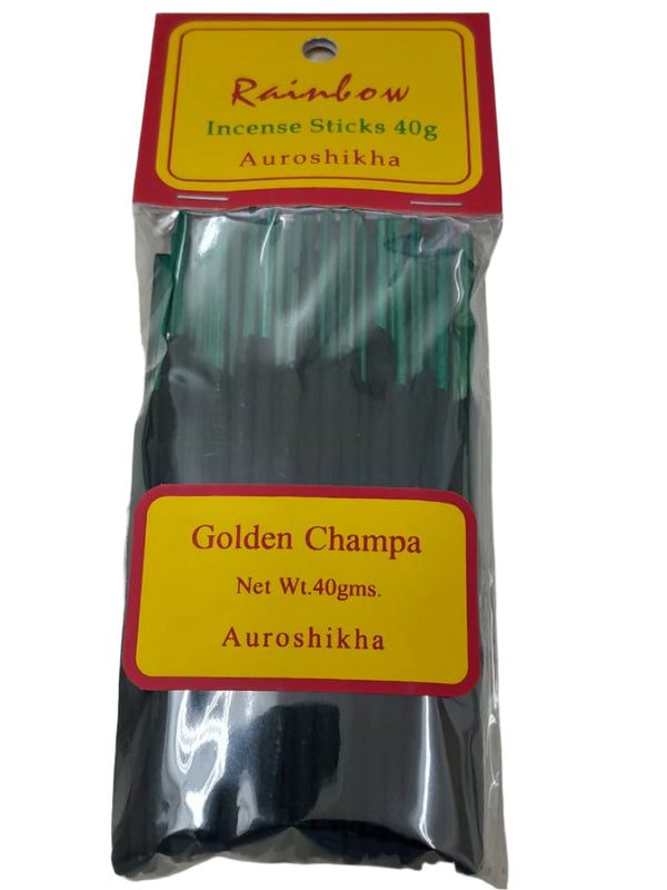 Auroshikha Mini Rainbow Golden Champa Incense Sticks (40gms)