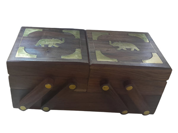 Handmade Wooden Folding Rack Jewelry Box