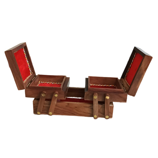 Handmade Wooden Folding Rack Jewelry Box