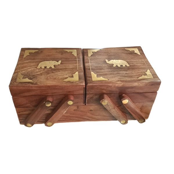 Handmade Wooden Folding Rack Jewelry Box