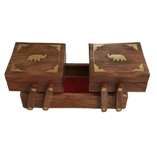 Handmade Wooden Folding Rack Jewelry Box