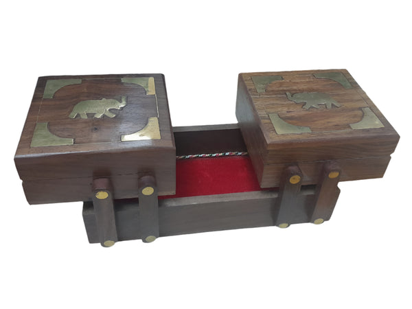 Handmade Wooden Folding Rack Jewelry Box