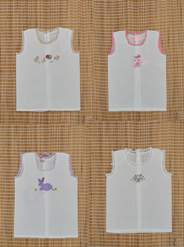 Hand Embroidered New Born Baby Vest