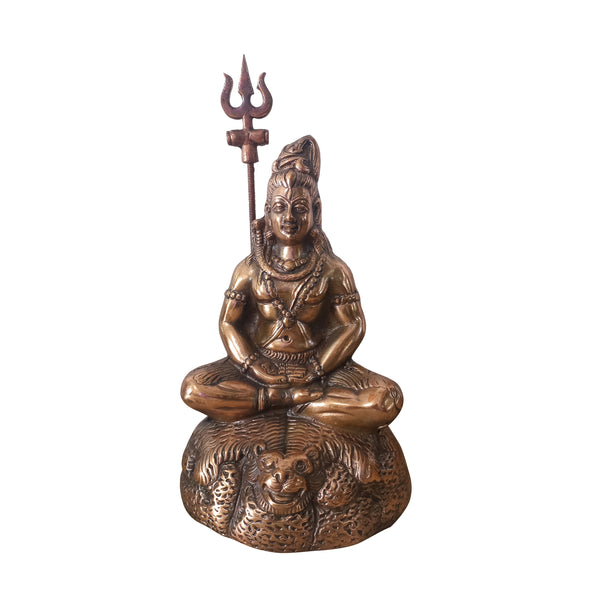 Copper Oxidized Sitting Siva 10