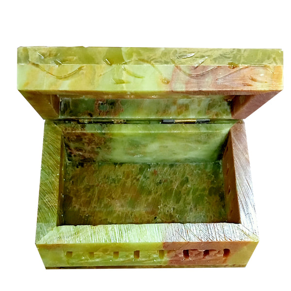 Soap Stone Carved Box 3x2