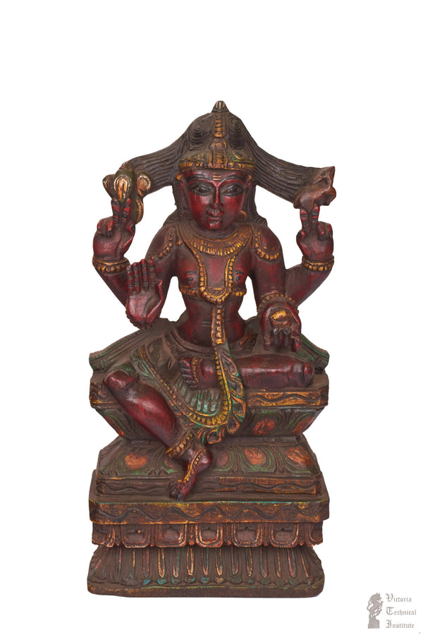 Handmade Wooden Lakshmi Statue