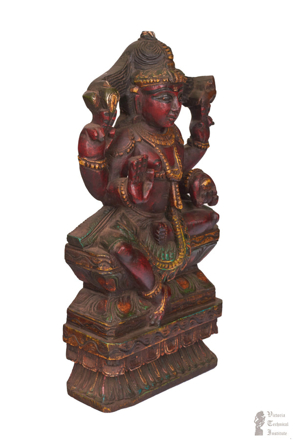 Handmade Wooden Lakshmi Statue