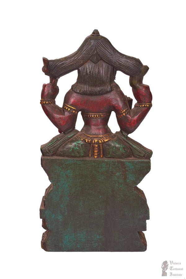 Handmade Wooden Lakshmi Statue